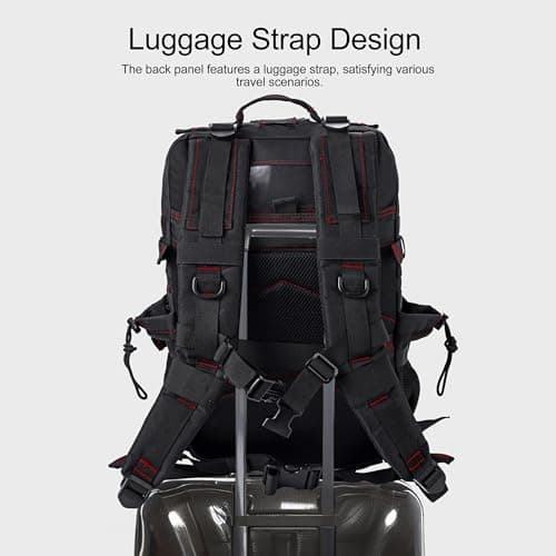 LHI Military Tactical Backpack for Men and Women 45L Large waterproof Rucksack with Shoe Compartment — view 5
