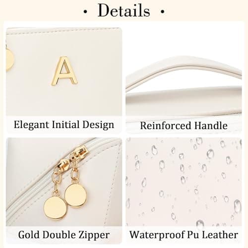 KKXIU Initial Makeup Bag for Women, Personalized Gifts for Women — view 6