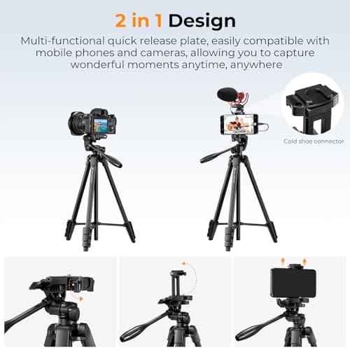 K&F Concept B174A1 Lightweight Tripod for Camera Phone — view 2
