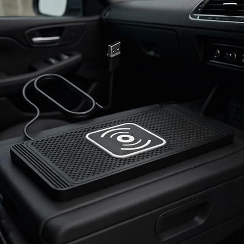 Wireless Charger for Car - Silicone 15.7x78.5x0.7cm Quick Charge | Auto Phone Charging Pad with Travel Non-Slip Design, Center Console, Docking Station for — view 6