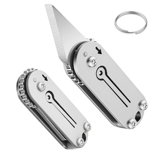 Vicloon Pocket Knife, Multi-Function Pocket Box Opener, Folding Utility Knife, Camping Multitools, Stainless Steel EDC Gadget for Camping, Hiking, Office and Daily DIY Tasks, Gift for Men