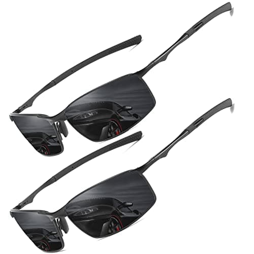 Polarised Sunglasses Mens Womens UV Protection Pilot Metal Frame