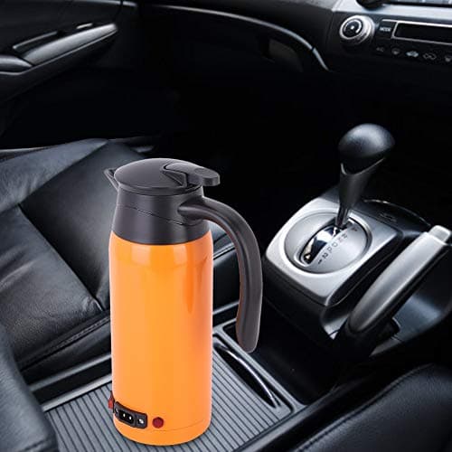 Extra Large 800ml Portable Electric Kettle 12V 24V Car Kettle with Auto Voltage Converter for Cars Trucks and RVs Orange — view 4