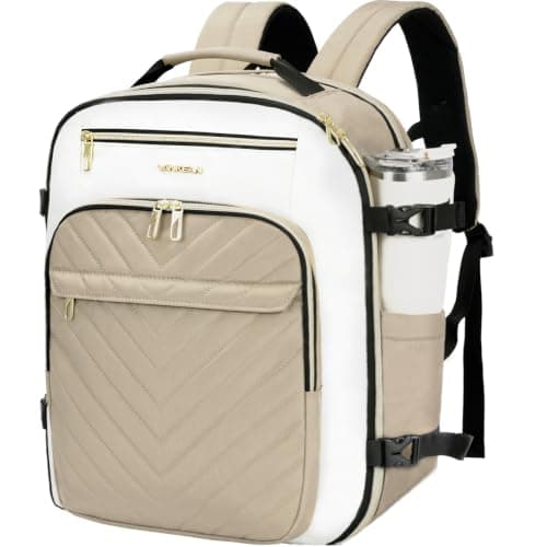 VANKEAN 40L Laptop Backpack Women Large Capacity College Travel KHAKI