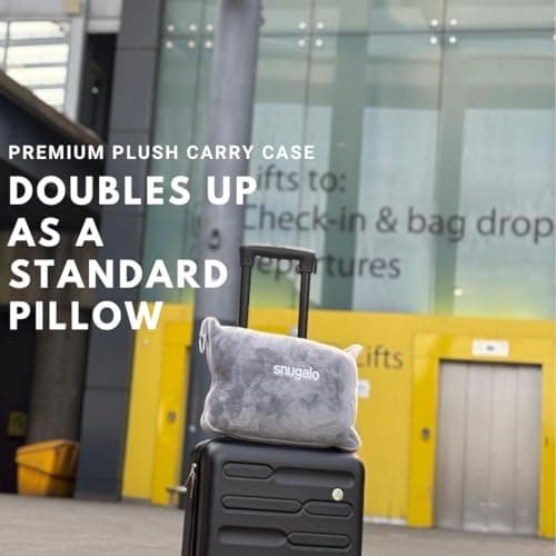Snugalo Travel Pillow- 2 in 1 Probably the most versatile pillow in the world ! Ultra soft & Breathable 100% Bamboo Rayon Luxury material | neck pillow for travel | travel pillow for airplane — view 4
