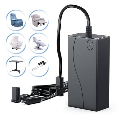 Ohcans Universal Electric Couch Power Recliner Adapter 29V 2A Power Supply Transformer 2-Pin Cord for Recliner Lift Chair Plugs Reclining Sofa Charger AC/DC Switching Cable — view 3