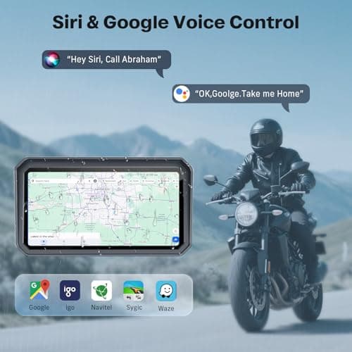 WonVon 6.25 Inch Wireless Motorcycle Carplay GPS Navigation System — view 5