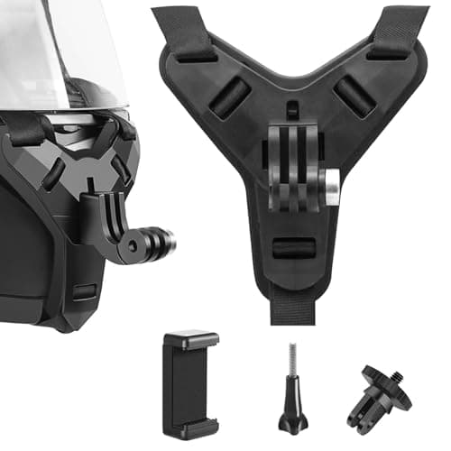 Motorcycle Helmet Chin Mount, Camera Helmet Strap Holder for Action Cam