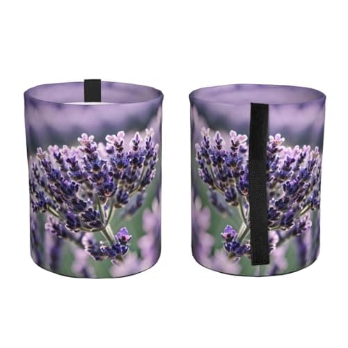 MDATT Lavender Flower Car Trash Can Leak-Proof Organizer For Long Road Trips And Family Vacations — view 2