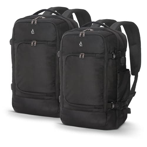 Aerolite 55x35x20cm 39L Cabin Luggage Backpack, Fits 15in Laptop, x2