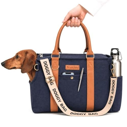 Puppy Carrier Dog Travel Bag & Dog Carrier for Small Pets up to 8kg – Pet Carrier & Small Pet Carrier Crossbody Dog Bag for Walking, Dog Carry Bag & Cat Carrier Bag