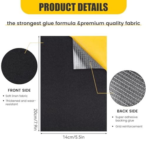 Leikedun 2Pcs Black Canvas Repair Patch 8 X 5.5inch — view 2