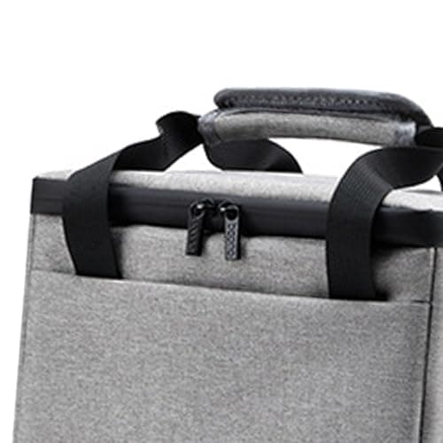 Ronyme Projector Storage Bag Hard Travel Case Scratch Resistant with Handle Portable with Pockets Sturdy Stylish Travel Carrying Bag, Black — view 6