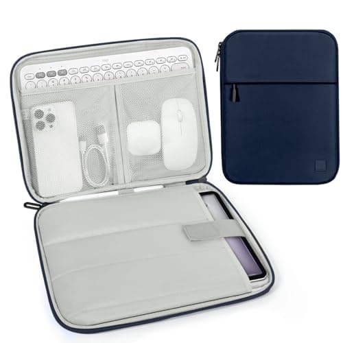 Dadanism 13 Inch Tablet Sleeve Padded Carrying Case, Dark Blue