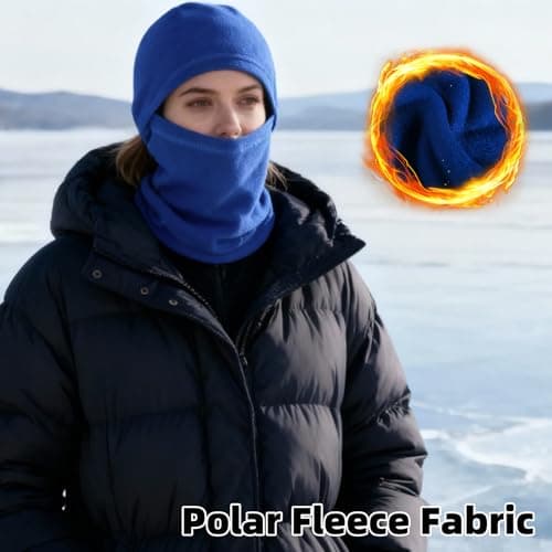 Kids Thermal Balaclava,Kids Winter Hats,Multifunction Windproof Balaclava ski Mask Full Face Cover Hat Breathable Snood Hood Hat Neck Warmer for Cycling Hiking Skiing Snowboarding Outdoor (Blue) — view 5