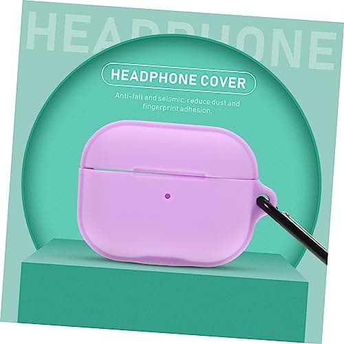 ELAYARD Magnetic Silicone Earphone Case for Wireless Earbuds, Protective Sleeve with Magnetic Closure, Compatible with Apple Wireless Earbuds, Lavender Purple, Travel and Daily Use — view 3