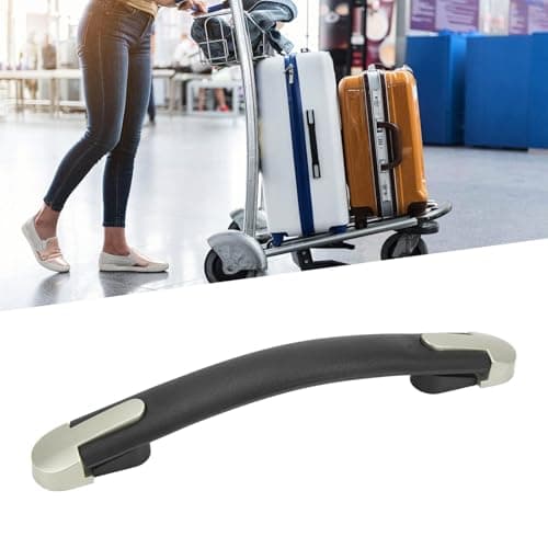 9.4in Luggage Case Handle Grip, Replacement Luggage Pull Handle with Metal Ear Brackets, Universal Travel Bag Carry Handle Repair Accessory for Suitcase & Trolley — view 6
