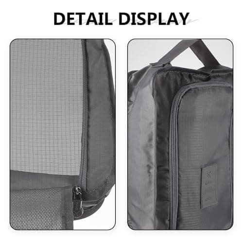 Foldable Shoe Bag 3pcs Polyester Travel Shoes Organizer Back to School — view 3