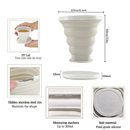 Lazymi Large Camping Dinner Set Portable Silicone Collapsible Bowl Cup Mug — view 2