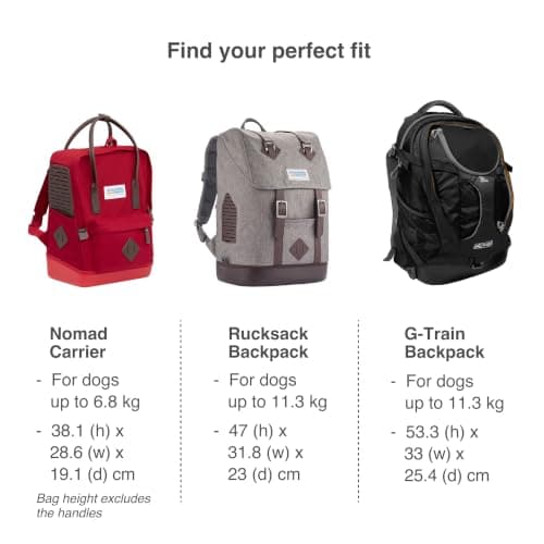 Kurgo Nomad Carrier Backpack - Airline Approved Dog Bag for Travel - Lightweight, Stylish Pet Backpack with Waterproof Bottom for Hiking with Tablet Sleeve - For Small Dogs up to 6.8 kg - Red — view 5