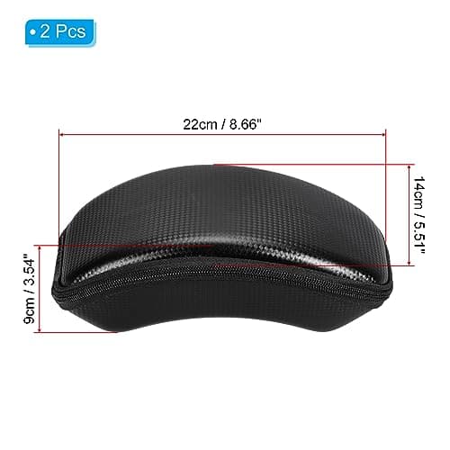 PATIKIL Hard Ski Goggle Case, 2 Pack EVA Sports Glasses Case Shockproof Snowboard Goggles Box, 8.66" x 5.51" x 3.54" — view 2