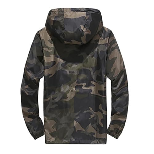 Mens Waterproof Camo Jackets Camouflage Coats For Men Softshell Tactical Jacket Outdoor Military Jackets Windproof Functional Jacket Adjustable Hunting Coats With Hood Lightweight Rain Coat — view 4