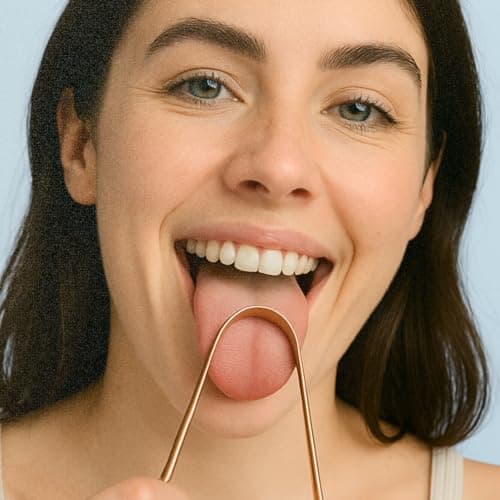 PÄRLA Copper Tongue Scraper for Adults – Durable Metal Tongue Scraper for Fresh Breath & Oral Hygiene – Dental Scraper, Self Care Tool for Mouth Cleaning & Travel Kits — view 3