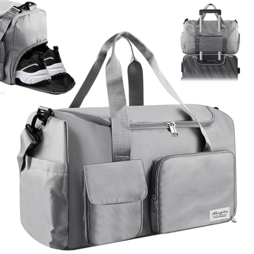 Lychico Large Sports Duffle Bag with Shoe Compartment, Waterproof Gym Bag for Men & Women, Multi-Compartment Holdall for Travel, Work, Overnight
