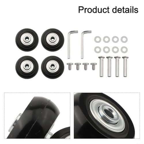 Belnotelt 4 Pcs Luggage Replacement Wheels Suitcase Repair Kit — view 2