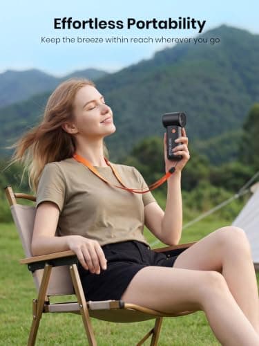 Warmco 10000mAh Turbo Portable Handheld Fan for Travel & Office — view 6
