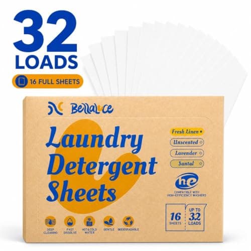 BellaLuce Laundry Detergent Sheets, Fresh Linen Scent, 32 Loads — view 2