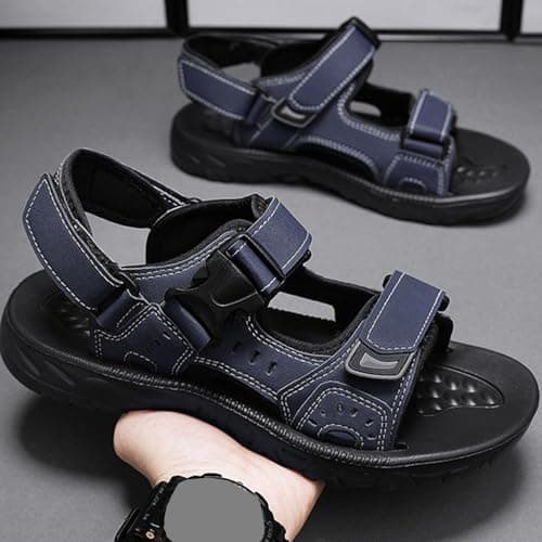 ZSIQOII Sandals for women UK Orthopaedic hiking Sandals Open toe adjustable Velcro Arch support memory foam sports shoes womens holiday sandals for Hiking Travel Blue 5 — view 3