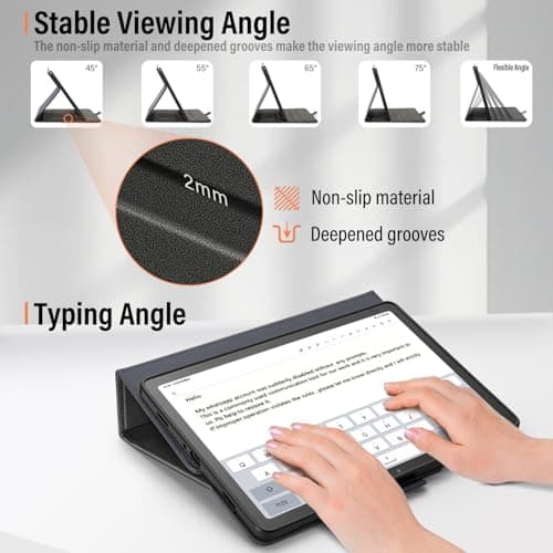 AsileCuir Case for Samsung Galaxy Tab A11+ Plus/A9+ Plus 5G 11", Black — view 4