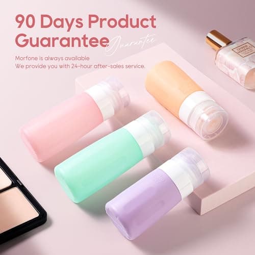 Morfone 16 Pack Travel Bottles Set for Toiletries, TSA Approved Travel Containers Leak Proof Silicone Squeezable Travel Accessories 2oz 3oz for Shampoo Conditioner Lotion Body Wash (BPA Free) — view 6