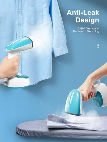 Yabano Clothes Steamer Handheld, Folding Steam Iron Design Garment Wrinkles Remover, 20g/min Strong Penetrating Steam, 20S Fast Heat-up, for Home, Office, Travel Iron — view 5