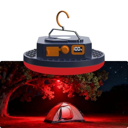 Rechargeable 3000LM Red Light Camping Light Tent Camping Lantern Fishing Lantern