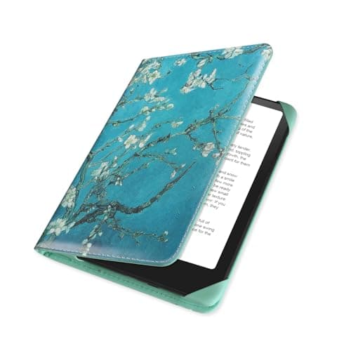 HoYiXi Universal Case for 6 inch Kindle eReader Compatible with Paperwhite(2025/2018)/PocketBook and Tolino/Kobo Clara HD,6" eReader Protective Case Cover Elastic rope,flowers 1 — view 3