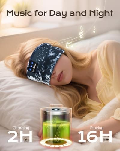 MUSICOZY Sleep Headphones Headband Cooling Headphones for Sleeping & Sport — view 3