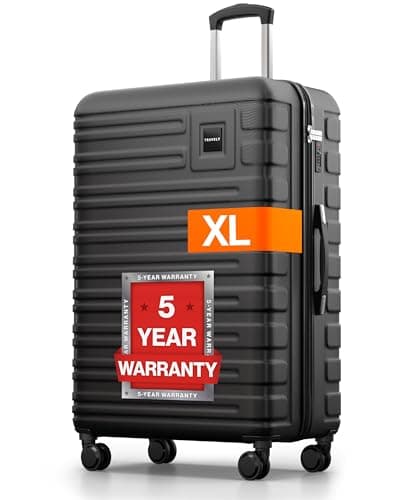 Travely Polycarbonate XL Suitcase Large 77cm - 158cm Linear Dimensions - 20kg Suitcase Including TSA Lock, Hard Shell, Travel Case