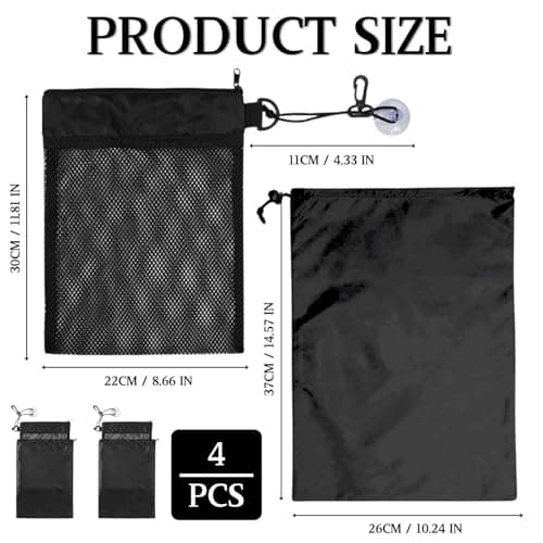 KEYRI 4 PCS Waterproof Toiletry Bag Set Mesh Shower Bag Quick Dry — view 2