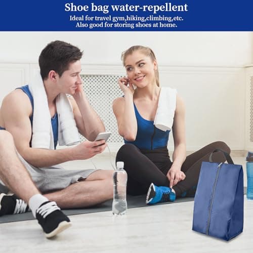 6 Pcs Travel Shoe Bags,Waterproof Nylon Shoe Storage Organizer with Handle — view 4
