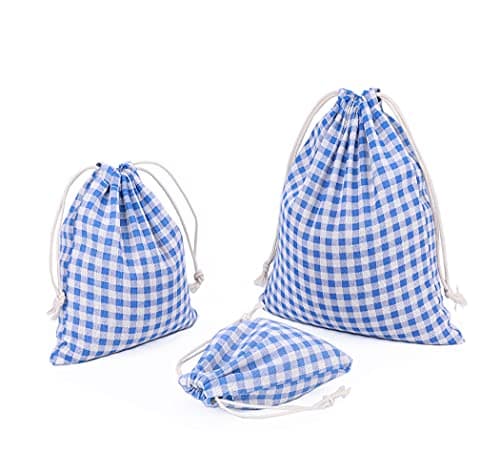 Amoyie Cotton Drawstring Bag 3pcs, Kids Storage Bag, Fabric Organiser Pouch — view 5