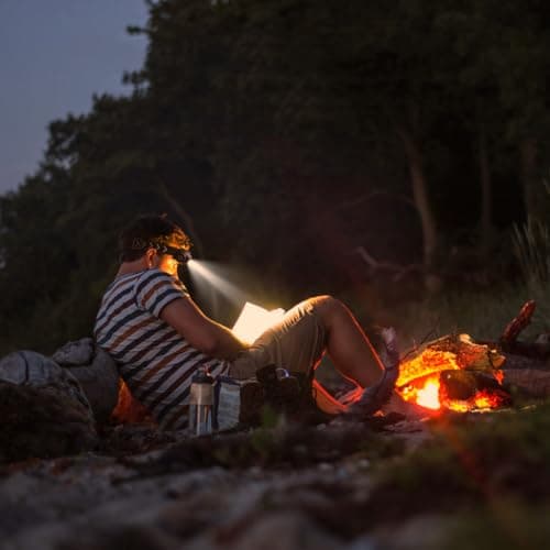 MLOEVF LED Headlamp 7 Modes Type-C USB Rechargeable Waterproof, Green — view 2