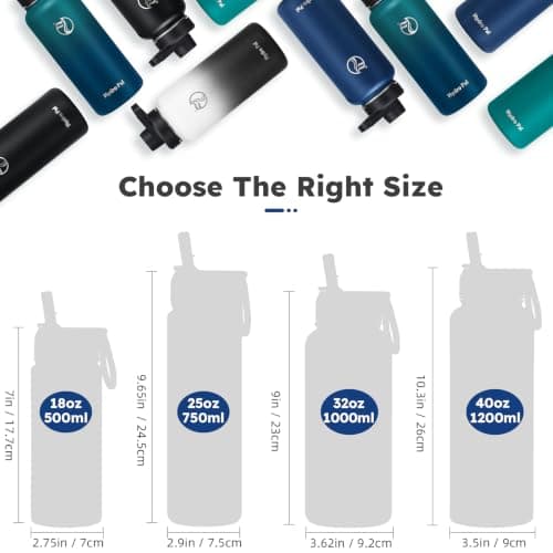 HydroPal Vacuum Insulated 750ml Stainless Steel Water Bottle with Dual Lids — view 6