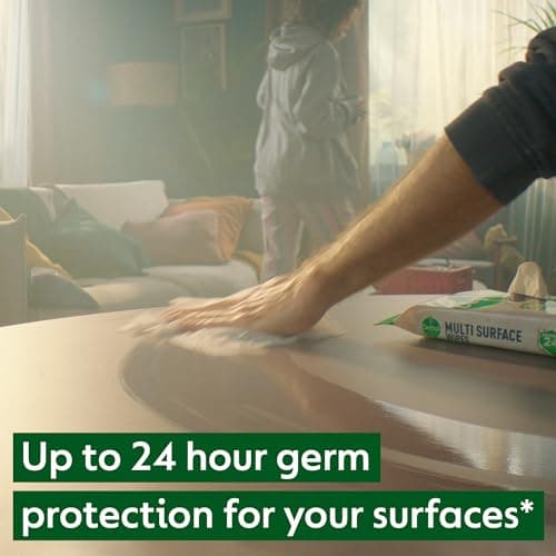 Dettol Protect 24 Multipurpose Antibacterial Wipes, 5 Pack of 80, Total 400, Long-Lasting Germ Protection, Ideal for Home, Office, Travel, First Aid Bag Essential — view 4