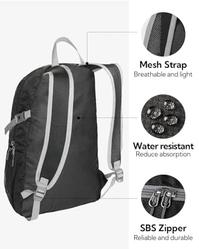 Waterfly Ultra Lightweight Foldable Backpack: 20L Packable Rucksack — view 5