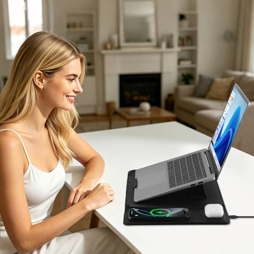Laptop Sleeve bag With Stand &Wireless Charging for MacBook Air 13.6 inch, MacBook Pro/Air/Neo 13,Slim Case Bag for 13-14 inch Laptops With Wireless Charger — view 6