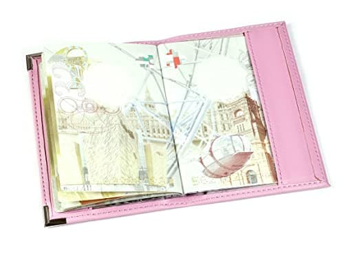Esposti British Passport Holder | UK Passport Wallet | UK Passport Cover | Non EU | Premium PU Leather | Silver Protective Corners | Pink — view 6