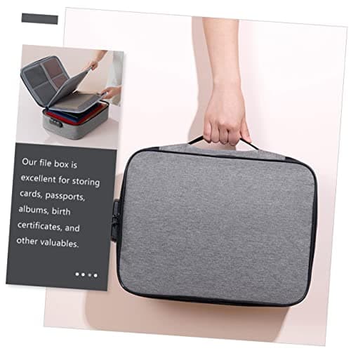 Warmhm Lockable Document File Organizer Oxford Cloth Large Capacity Box — view 5