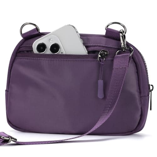 MAXTOP Small Crossbody Bags for Women Cellphone Belt Bag Purse Fanny Pack with Adjustable Strap Sling Bag for Traveling Casual Festival Gifts Purple — view 3